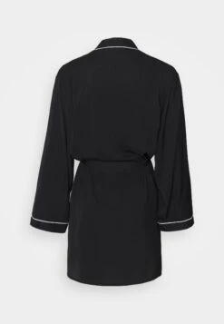 Anna Field Amanda Satin Dressing Gown - Badjas - Black -Anna Mode Markt 02d6ba585165492c8f07ab44f0a3d177