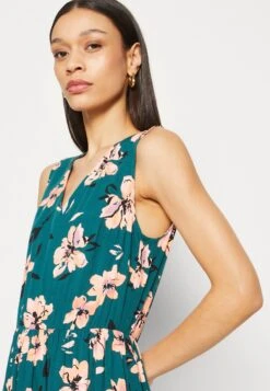 Anna Field Maxi-Jurk - Dark Green/Pink -Anna Mode Markt 19d6a6683b604f7b8cc76e9d02f6e639