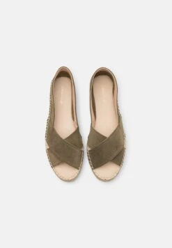 Anna Field Leather - Peeptoe Ballerina'S - Khaki -Anna Mode Markt 288265a0cd1f439e8687e5d9e99dacfb
