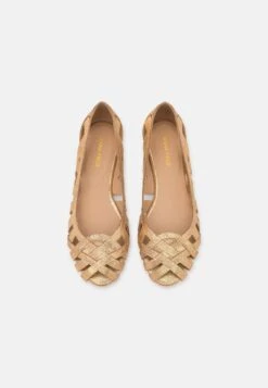 Anna Field Leather - Peeptoe Ballerina'S - Gold -Anna Mode Markt 5ed49c51e4074e6f90688af78276e003