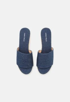 Anna Field Muiltjes Met Hak - Blue Denim -Anna Mode Markt 6d76dbae16e84f4593fadd9b91b71b47