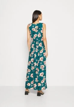 Anna Field Maxi-Jurk - Dark Green/Pink -Anna Mode Markt 7b080599932547a6a1682be4c8d1bc9b