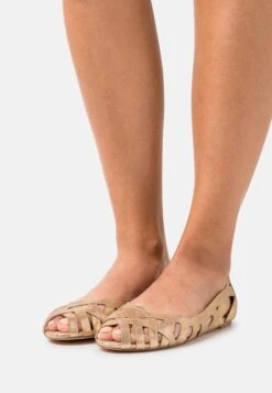 Anna Field Leather - Peeptoe Ballerina'S - Gold -Anna Mode Markt 86d5b642946c46a390f54ca2a47c457e