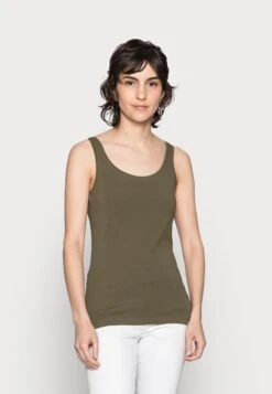 Anna Field Basic Tank 3Er Pack - Top - Black/White /Khaki -Anna Mode Markt 9757d09f8c9046c1a3e544999a56fc79