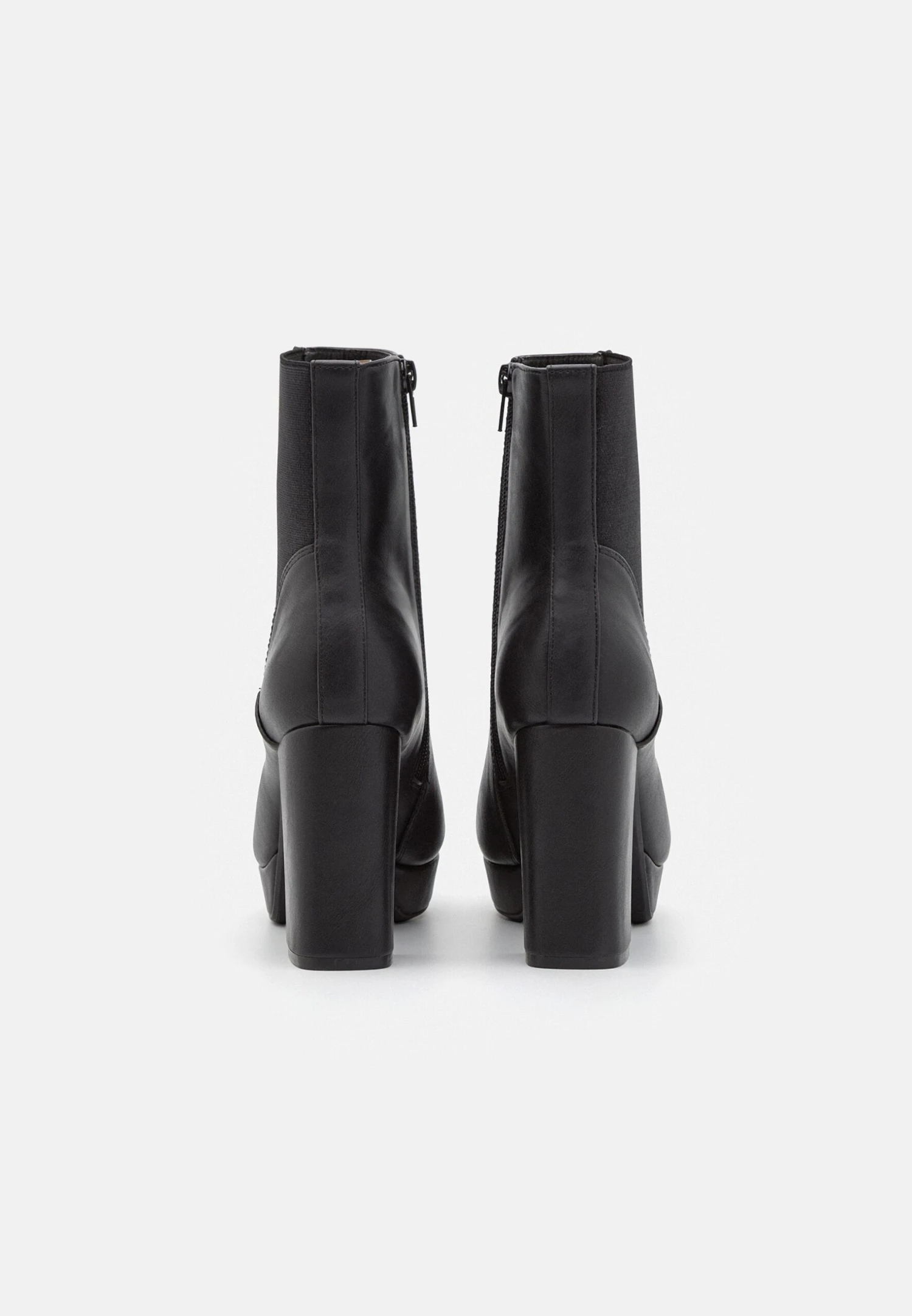 Enkellaarsjes Met Plateauzool - Black 4 Enkellaarsjes Met Plateauzool - Black - Afbeelding 4