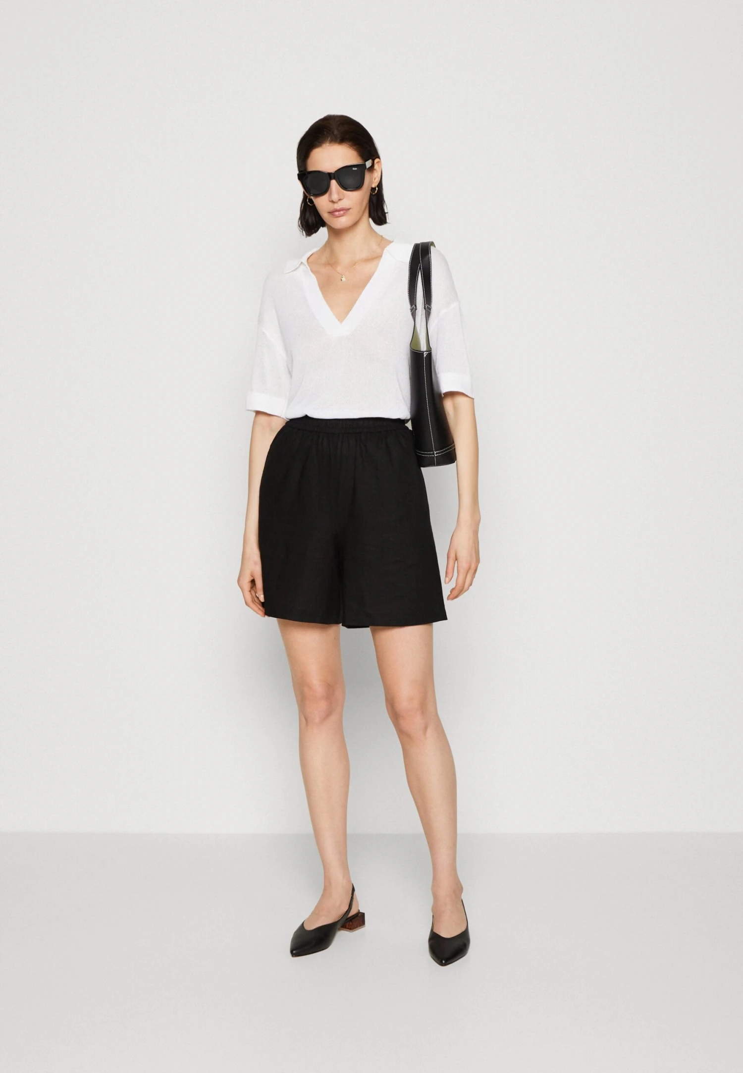 Anna Field Linen Mix - Shorts - Black 2 Anna Field Linen Mix - Shorts - Black - Afbeelding 2