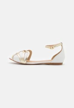 Anna Field Leather - Peeptoe Ballerina'S - White -Anna Mode Markt a3884c45d42a4dc48d845cd124449906