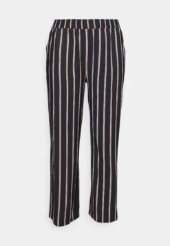 Wide Leg Pant - Broek - Dark Blue/Brown/White -Anna Mode Markt aa9df79e817344bbb0010b3b238e8ac1