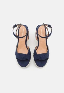 Anna Field Sandalen Met Sleehak - Dark Blue -Anna Mode Markt c43f8d20b6c34f169f7eda00901a6c31