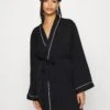 Anna Field Amanda Satin Dressing Gown - Badjas - Black