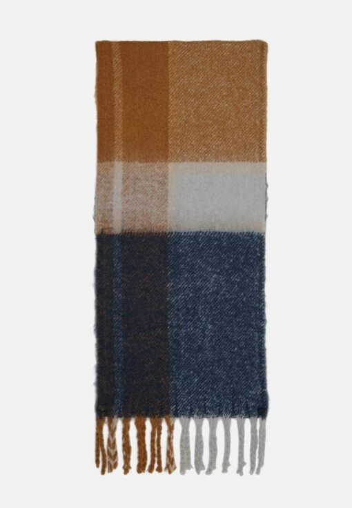 Anna Field Sjaal - Brown/White/Blue -Anna Mode Markt d38d48138eb44416bde7bf640bcae55f